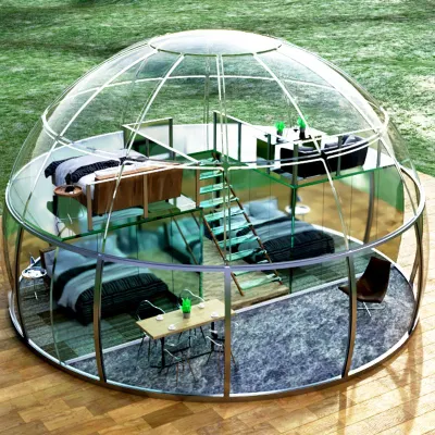 2-6m Simple Assembly Modern Modular Prefabricated Mobile Homes Waterproof Glamping Tent Dome Houses for Outdoor Resort