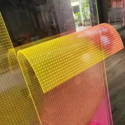 Transparent Flexible LED Display Glass Curtain Screen Advertising LED Display Transparent Video
