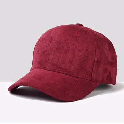 Custom Suede 6 Panel Baseball Cap Plain Sport Cap Fashion Blank Cap/Hat Hats Caps