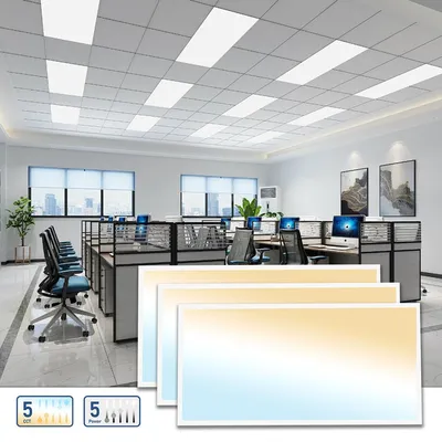 4pack ETL Dlc 5.1 Premium Work Shop Light 2X4' 72W 5CCT LED Panel Light