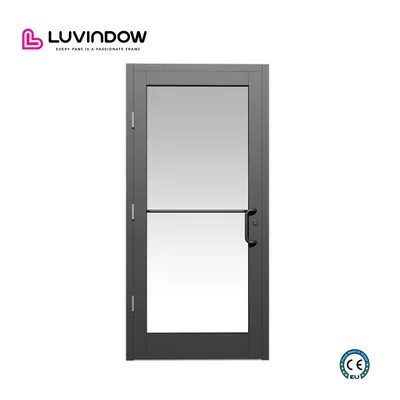 Manufacture Insect-Proof Customer Made Front Aluminum Door with Glass Swing Storefront 110s