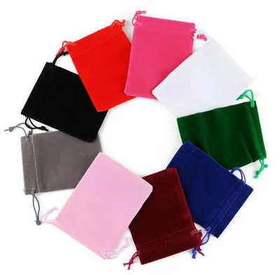 Popular Premium Durable Chinese Factory Soft Solid Color Velvet Gift Jewelry Drawstring Bag