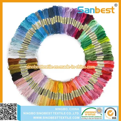 Popular Cotton Cross-Stitching Embroidery Thread for Handcraft, 26/2*6