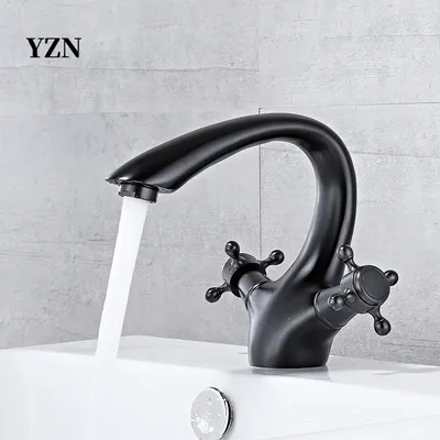 Hot and Cold Water Double Handle Basin Faucet