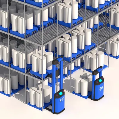 The Stacker-Type Agv Has a Maximum Lifting Height of 4 Meters