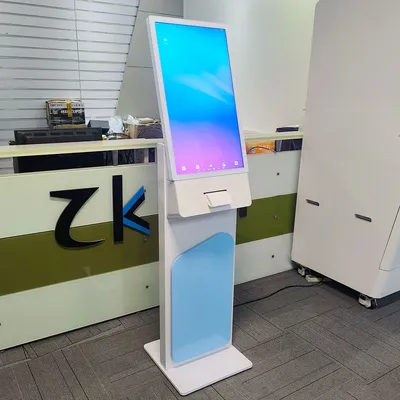 27 Inch with Label Printer CE Certified Indoors Information Kiosk