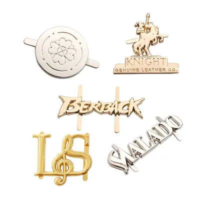 Design Brand Name Custom Metal Logo Label Tag for Handbag Purse Bag