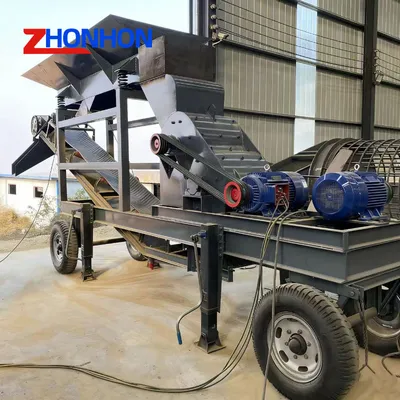 Mobile Double Stage No Bottom Screen Crusher with Mobile Chassis for Stone Crushing