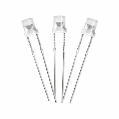3mm White Diffused Lens Red DIP LED Diode 120° Wide Angle Through Hole LED