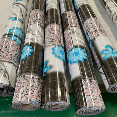 Vinyl Flooring Factory 0.32mm 0.35mm Thick Plastic PVC Linoleum Floor Mat Carpet Covering Sheet Leather Cover Vinilio Pisos Roll