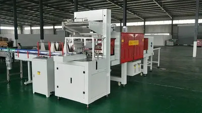 MB6535 Fully Automatic PE Film Sealer Bottle Carton Box Case All in 1 L Type Sealing Heat Shrink Wrapping Tunnel Wrap Packaging Machine