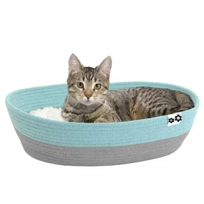 Cat Bed Wicker Basket