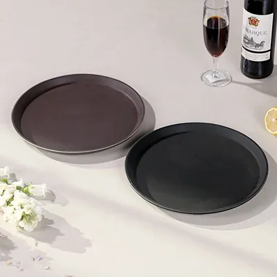 Plastic Service Trays - Solid Color Scratchproof Display for Dishes Organization