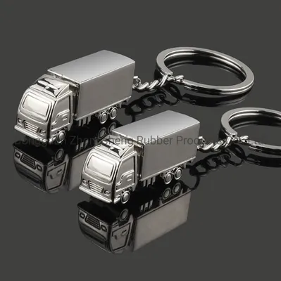 China Manufacture Wholesale Decoration Gift 3D Cute Model Truck Metal Key Chain