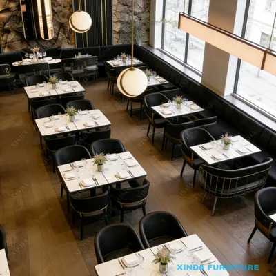 Chic Grey Leather Dining Chair for Upscale Restaurant Spaces