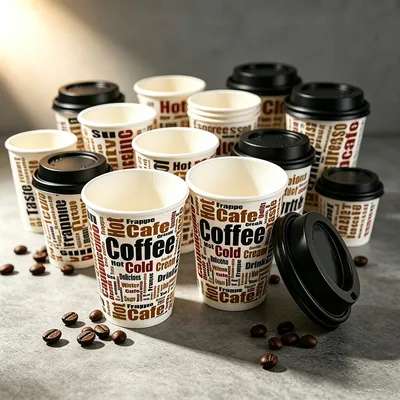 Custom Hot Drinking Compostable Biodegradable Disposable Single Wall Coffee Paper Cup