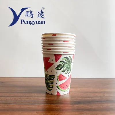 Fast Food Chain Beverages Disposable Single Wall Coffee Paper Cup