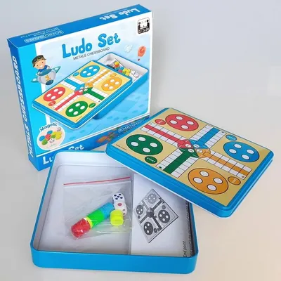 China Munufactory High Quality Magnetic Ludo Board Game with Tinplate Box
