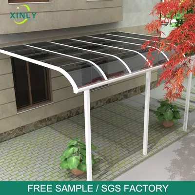 Customized Size and Color Polycarbonate Balcony Shelter Awning Canopy