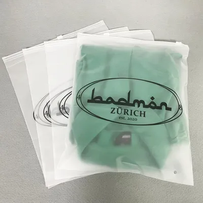 Wholesale Frosted Sealing Zipper Lock Bag Frosted EVA Tshirt Bag Clothing Garment Plastic Bag Swimwear Packaging