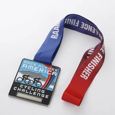 China Cheap Custom Logo Medaille Medalla Medaglia Medalha Zinc Alloy 3D Gold Sublimation Metal Award Medal with Ribbon
