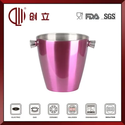 3L Colorful Stainless Steel Ice Tubs Bucket