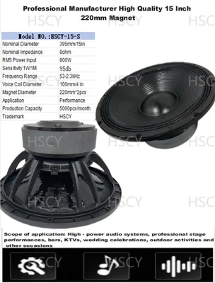 15 Inch Professional Power Speaker Double Magnets PA Speaker