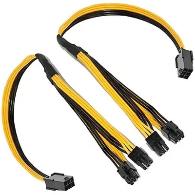 6-Pin Female to Dual 6-Pin Male Pcie Power Splitter Cable, 16AWG