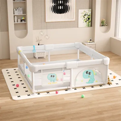 Baby Playpen Kids Activity Center Large Playard with Pull Ring