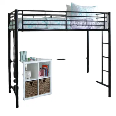 Modern Twin Over Loft Bunk Bed with Ladder and Storage Drawers