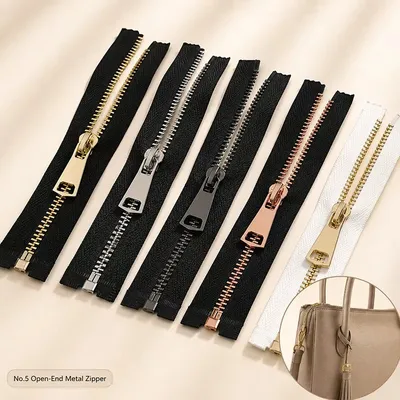 Wholesale 16/60/70/80cm Open-End Metal Zipper Auto Lock for Bags Clothing Jackets Sewing Accessories