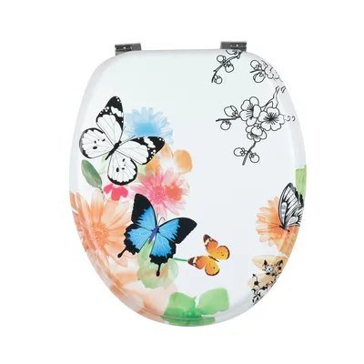 Eco Friendly Uniform Texture MDF Printing Smart Toilet Seats for Home Bathroom