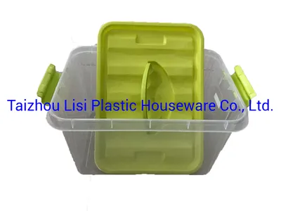 Household 16L Stackable Weaving Hollow Clothing Organizer PP Plastic Storage Box with Lid