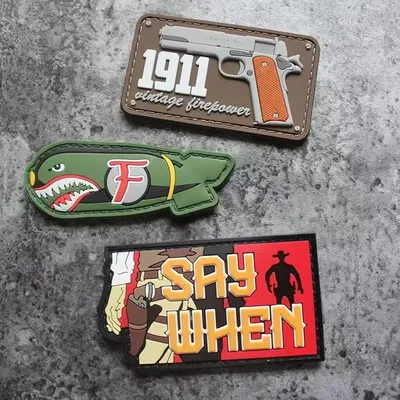 Custom 3D Soft PVC Hat Logo Heat Embossed Custom Transparent High Detail Blank PVC Patches Mold Rubber Patches for Garment