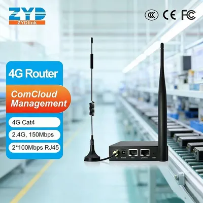 Industrial Grade 4G Wireless Router for High Speed Wireless Communication of Machines to Machines (M2M) in Modern