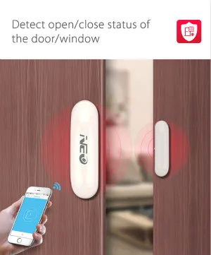 Smart Home Devices Tuyasmart APP Remote Control Magnetic Door Windows Burglar Alarm Wireless Anti Theft WiFi Door Sensor
