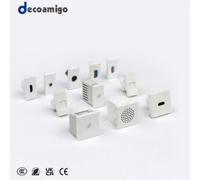 Decoamigo Media Module Socket for TV/Computer 45X45mm USB Socket Module