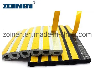 Self-Adhesive 9X6mm Middle D Type EPDM Rubber Foam Sealing Strip Door Window Seal