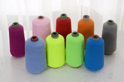High Elastic Polyester Yarn Dope Dyed Polyester Yarn Copy of Nylon Yarn for Socks and Elastic