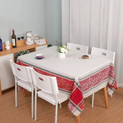 Water Proof Polyester Yarn Dyed Jacquard Tablecloth for Home, Hotel, Restaurant and Outdoor