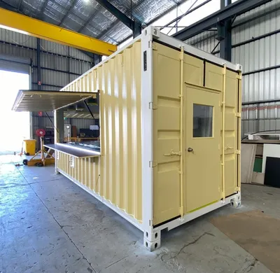 Tailered Cafe Container Door Steel Prehung Door