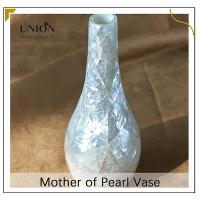 High Quality White Lip Shell Planters Mother of Pearl Mop Vase Flower Pots Popular Decorative Home Decor