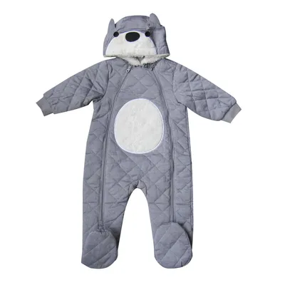 Hot Sale Baby Clothing Unisex Lovely Winter Woven Overalls with Padding Bear Shape