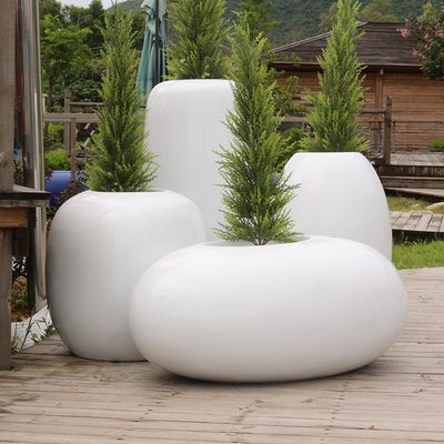 H069 Fiberglass Flower Pot Floor Vase Luxury Large Modern Nordic Vase for Home/Garden/Hotel Decoration