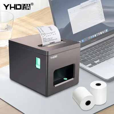 in Stock Auto Cutter Paper POS Printer 80mm Thermal Receipt Printer, with USB/Bt/WiFi/LAN Optional