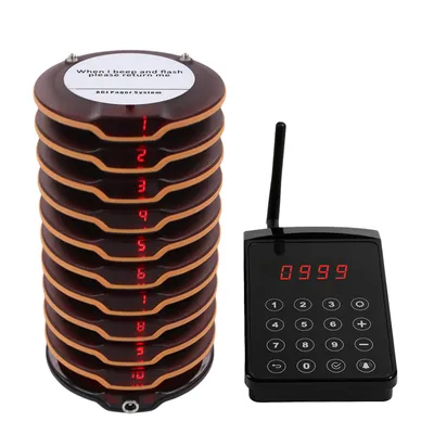 Wireless Queue Calling Restaurant Guest Customer Coaster Pager for Food Court Church