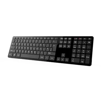 2.4GHz Full-Size Ergonomic Wireless Keyboard for Desktop PC