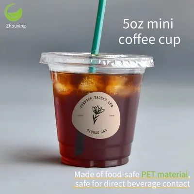 Eco-Friendly Versatile 5oz Parties Disposable Mini Coffee Plastic Drinking Cups with Lid
