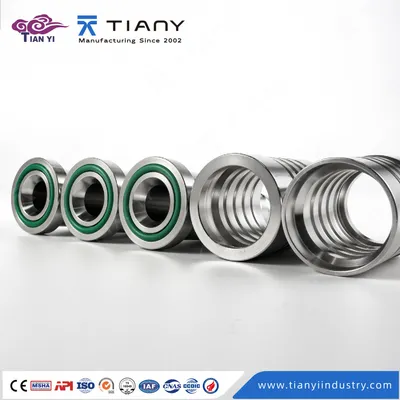 DIN20022 2sn Two Steel Wire Hose Crimp Ferrule Model 00210 Zinc Plated Carbon Steel Sleeve Fitting