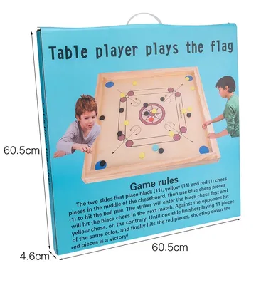 High Quality Custom Table Parent-Child Interactive Wooden Board Carrom Chess Game